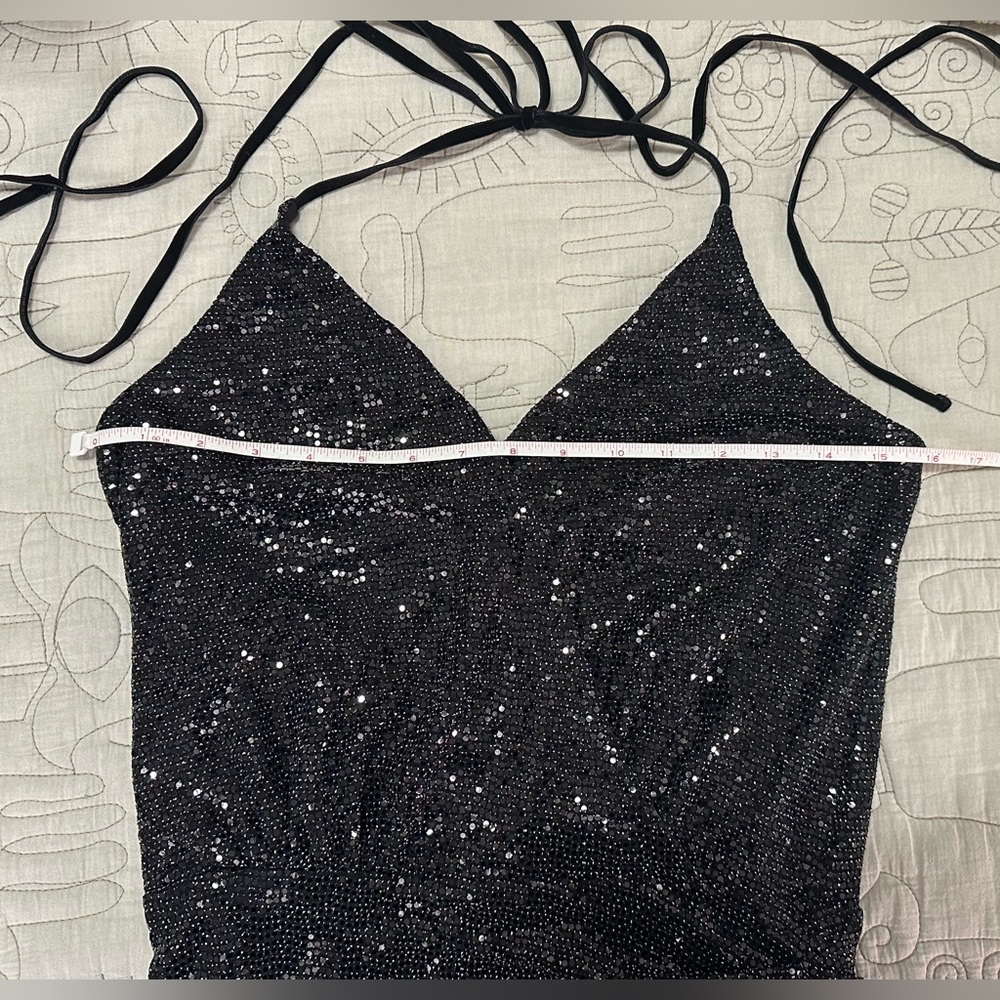 Ramy Brook Black Sequin Mini Dress - Picture 9 of 11